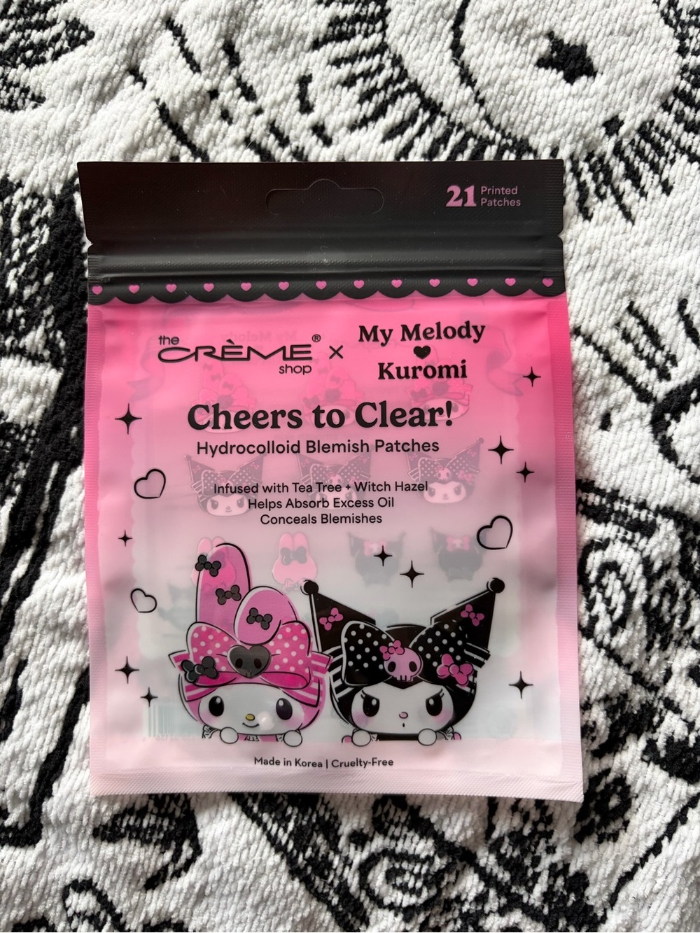 NEW the CRÈME shop My Melody x Kuromi Pink Hydrocolloid Blemish Patches